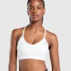 Gymshark Sports Bras*V Neck Sports Bra White