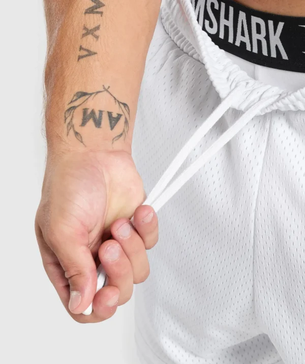 Gymshark Shorts*Varsity Mesh Shorts White