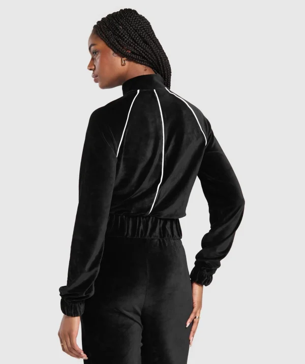 Gymshark Jackets*Velour Tracktop Black