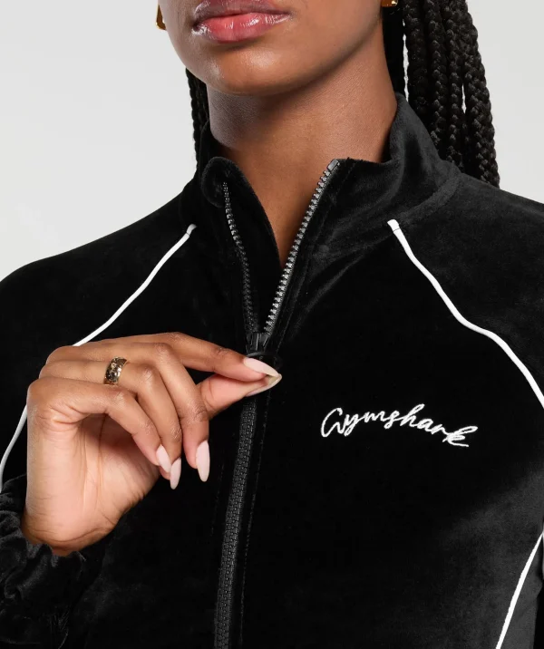 Gymshark Jackets*Velour Tracktop Black