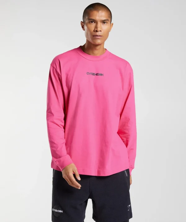 Gymshark T-shirts & Tops*Vibes Long Sleeve T-Shirt BrightFuchsia