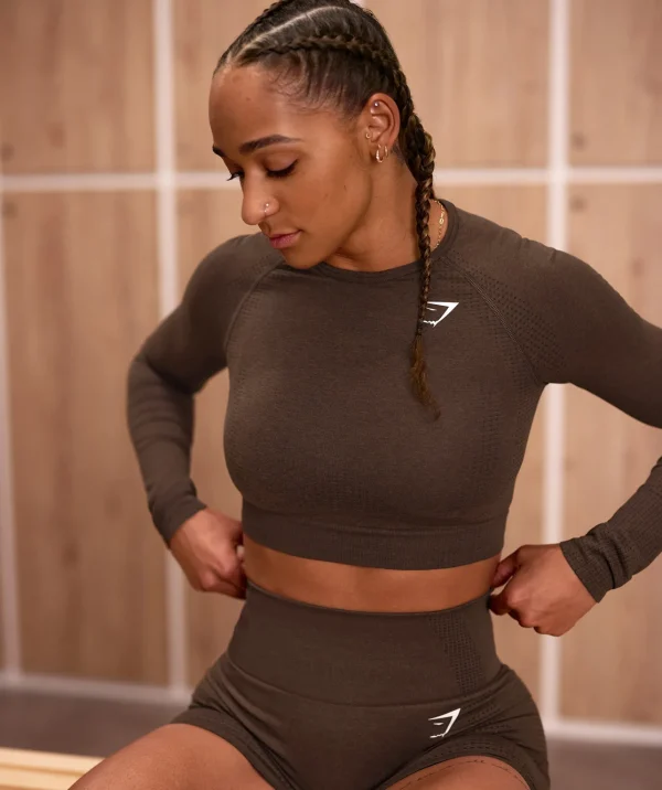 Gymshark Crop Tops | T-shirts & Tops*Vital Seamless 2.0 Crop Top EspressoMarl