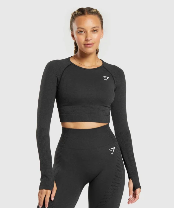 Gymshark Crop Tops | T-shirts & Tops*Vital Seamless 2.0 Crop Top BlackMarl