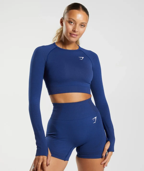 Gymshark Crop Tops | T-shirts & Tops*Vital Seamless 2.0 Crop Top StellarBlueMarl