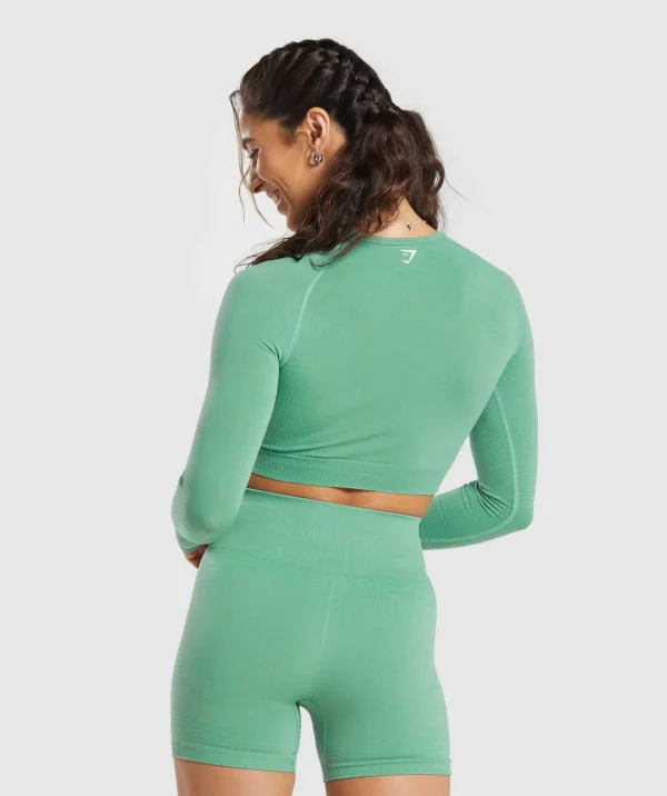 Gymshark Crop Tops | T-shirts & Tops*Vital Seamless 2.0 Crop Top LagoonGreen/Marl