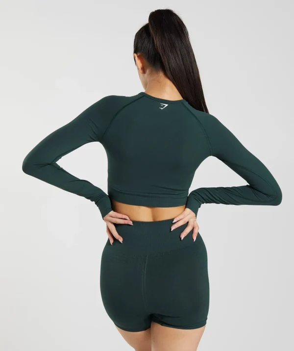 Gymshark Crop Tops | T-shirts & Tops*Vital Seamless 2.0 Crop Top WoodlandGreenMarl