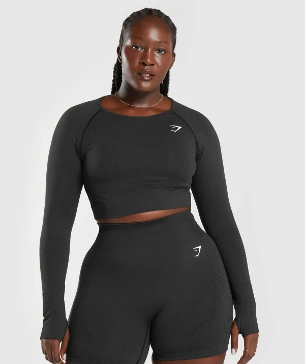 Gymshark Crop Tops | T-shirts & Tops*Vital Seamless 2.0 Crop Top BlackMarl