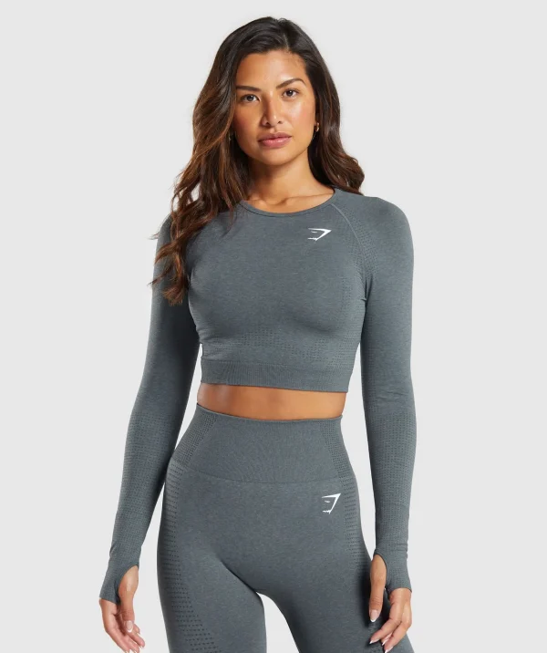 Gymshark Crop Tops | T-shirts & Tops*Vital Seamless Crop Top StrongGrey/Marl