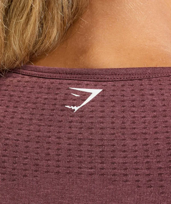 Gymshark Crop Tops | T-shirts & Tops*Vital Seamless Crop Top BurgundyPink/Marl