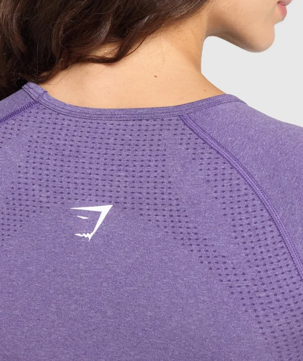 Gymshark Crop Tops | T-shirts & Tops*Vital Seamless Scoop Neck Top FunctionalPurple/Marl