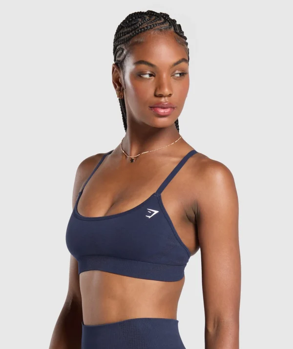 Gymshark Sports Bras*Vital Seamless Sports Bra HeavyBlue/Marl