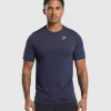 Gymshark T-shirts & Tops*Vital Seamless T-Shirt Navy/LightGrey