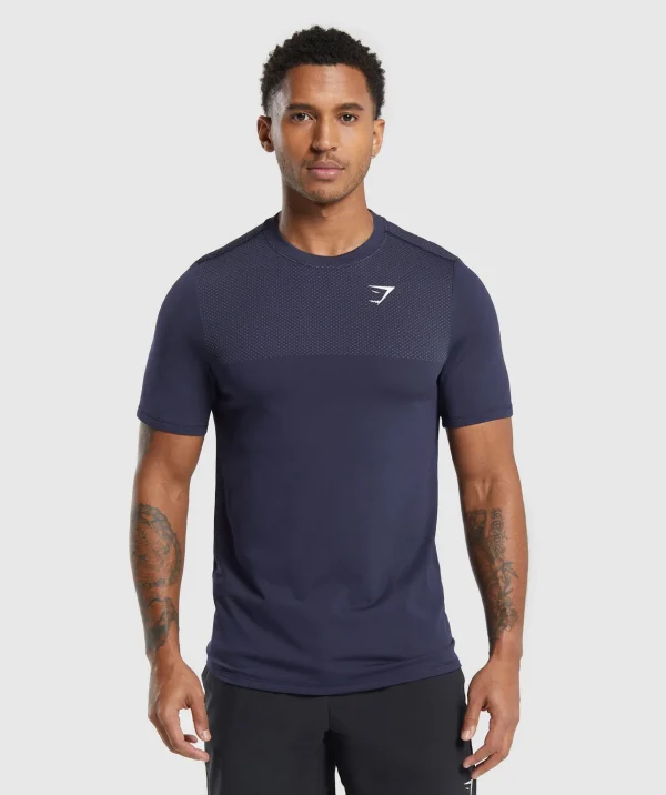 Gymshark T-shirts & Tops*Vital Seamless T-Shirt Navy/LightGrey