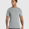 Gymshark T-shirts & Tops*Vital Seamless T-Shirt LightGrey/BlackMarl