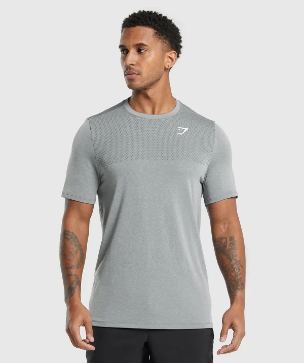 Gymshark T-shirts & Tops*Vital Seamless T-Shirt LightGrey/BlackMarl