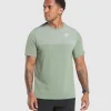 Gymshark T-shirts & Tops*Vital Seamless T-Shirt FadedGreen/ForceGreenMarl