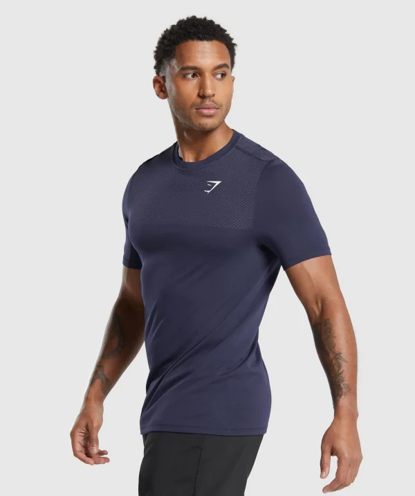 Gymshark T-shirts & Tops*Vital Seamless T-Shirt Navy/LightGrey