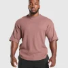 Gymshark T-shirts & Tops*Waffle Oversized T-Shirt BrickBrown