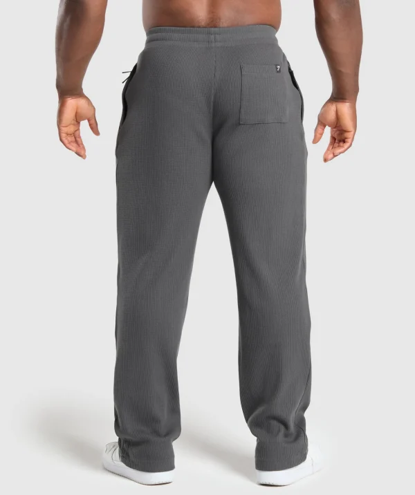 Gymshark Joggers & Sweatpants*Waffle Straight Leg Joggers OnyxGrey