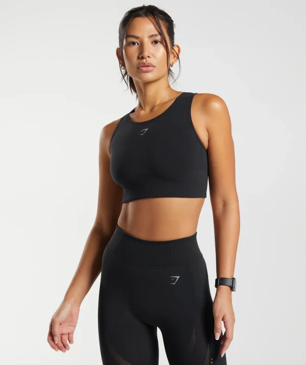 Gymshark Crop Tops | T-shirts & Tops*Warp Knit Crop Top Black