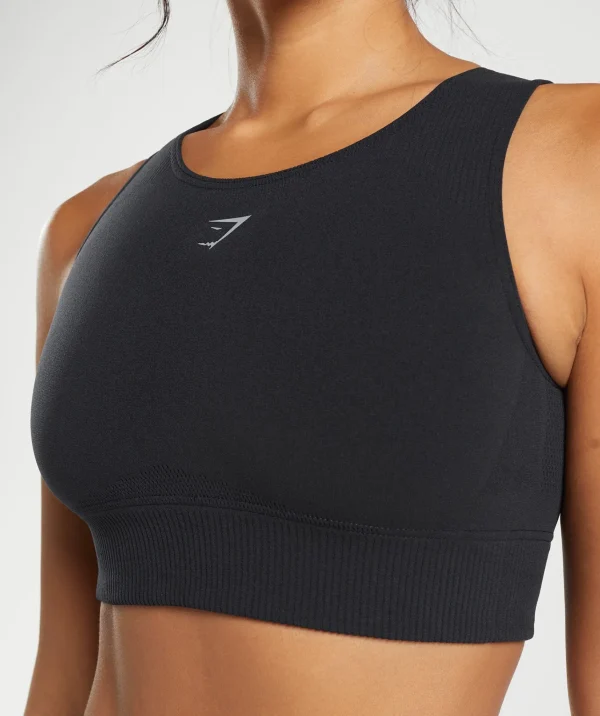 Gymshark Crop Tops | T-shirts & Tops*Warp Knit Crop Top Black