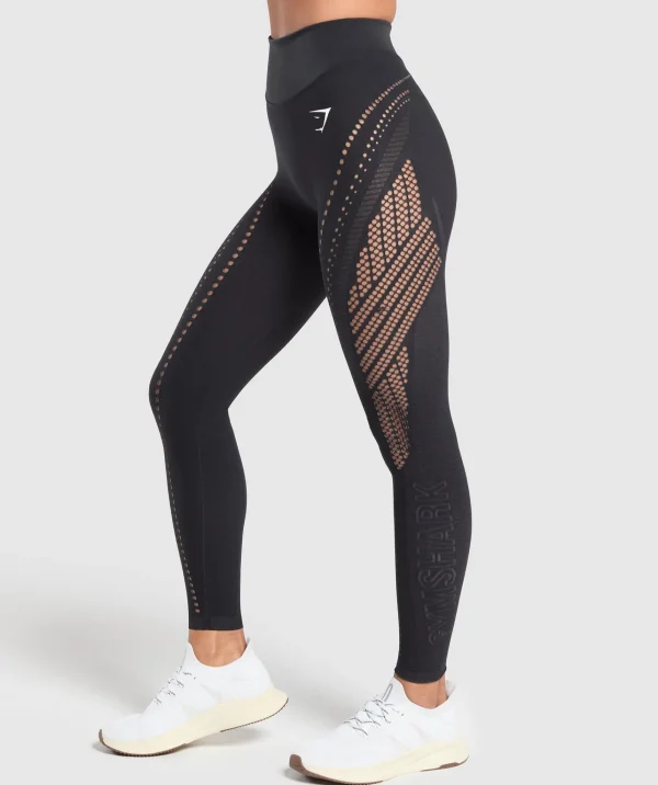 Gymshark Leggings | Seamless Leggings*Warp Knit Seamless Tights Black/LinenBrown