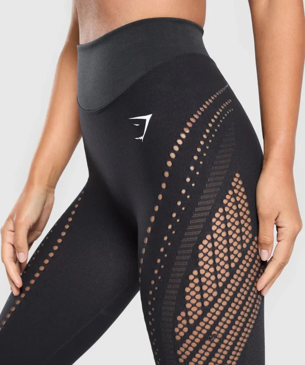 Gymshark Leggings | Seamless Leggings*Warp Knit Seamless Tights Black/LinenBrown