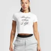 Gymshark Crop Tops | T-shirts & Tops*When I Lift Crop Top White