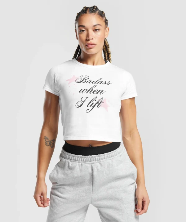 Gymshark Crop Tops | T-shirts & Tops*When I Lift Crop Top White