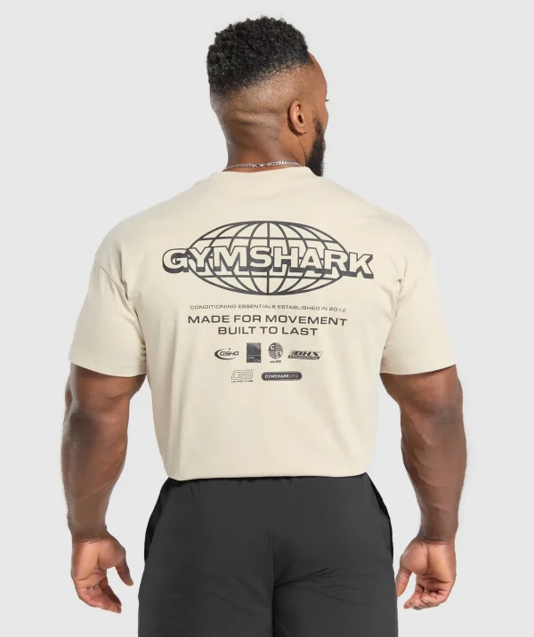 Gymshark T-shirts & Tops*Worldwide T-Shirt CreamBeige