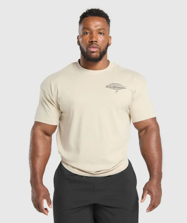 Gymshark T-shirts & Tops*Worldwide T-Shirt CreamBeige