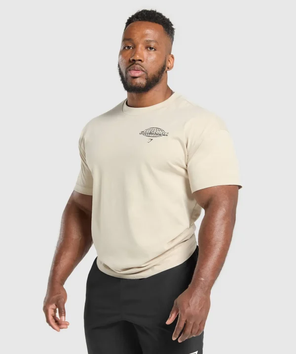 Gymshark T-shirts & Tops*Worldwide T-Shirt CreamBeige