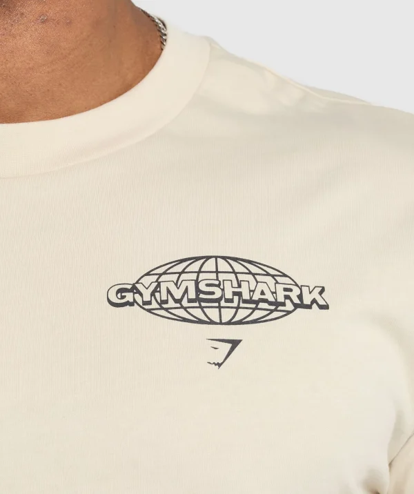 Gymshark T-shirts & Tops*Worldwide T-Shirt CreamBeige