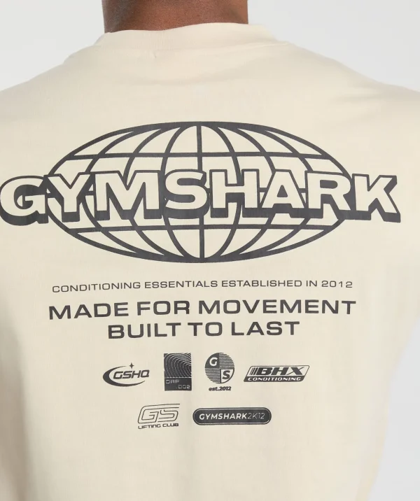 Gymshark T-shirts & Tops*Worldwide T-Shirt CreamBeige