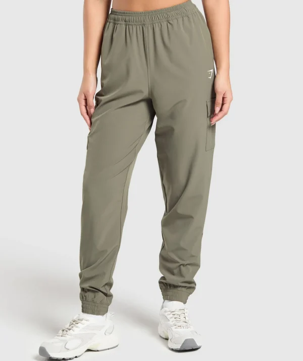 Gymshark Joggers & Sweatpants*Woven Cargo Pant BaseGreen