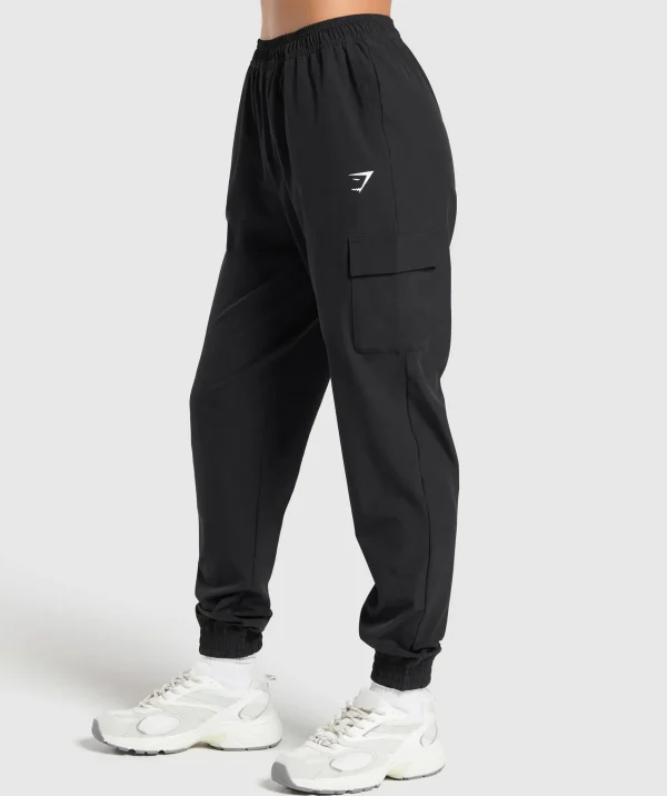 Gymshark Joggers & Sweatpants*Woven Cargo Pant Black