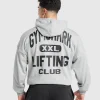 Gymshark Hoodies & Sweatshirts*XXL Graphic Hoodie LightGreyCoreMarl