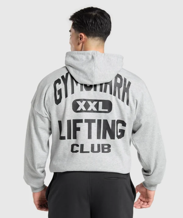 Gymshark Hoodies & Sweatshirts*XXL Graphic Hoodie LightGreyCoreMarl