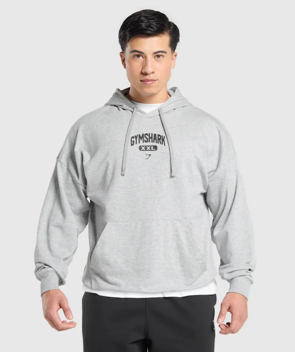 Gymshark Hoodies & Sweatshirts*XXL Graphic Hoodie LightGreyCoreMarl