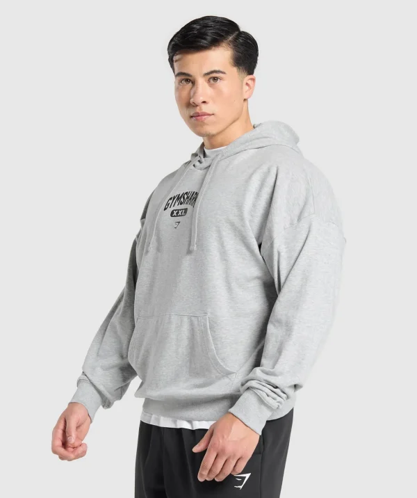 Gymshark Hoodies & Sweatshirts*XXL Graphic Hoodie LightGreyCoreMarl