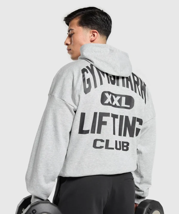 Gymshark Hoodies & Sweatshirts*XXL Graphic Hoodie LightGreyCoreMarl