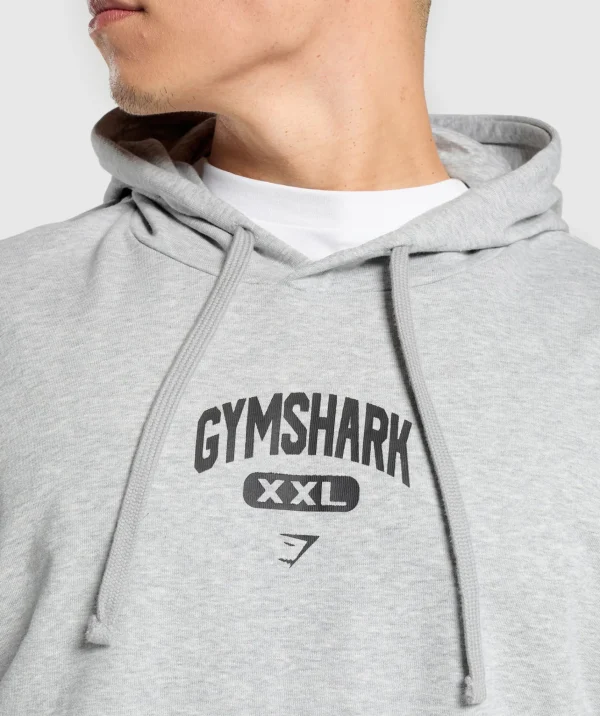 Gymshark Hoodies & Sweatshirts*XXL Graphic Hoodie LightGreyCoreMarl