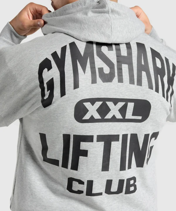 Gymshark Hoodies & Sweatshirts*XXL Graphic Hoodie LightGreyCoreMarl