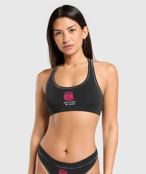 Gymshark Underwear & Basics | Women's Underwear*Your Plate or Mine Bralette Black