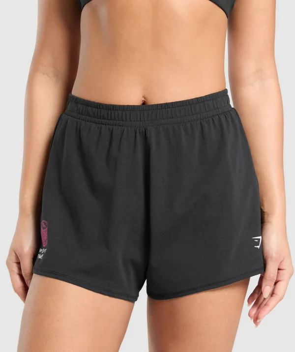 Gymshark Shorts*Your Plate or Mine Cotton Shorts Black